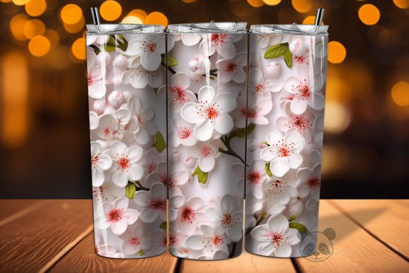 3D Cherry Blossoms Seamless Pattern 5: A Beautiful and Practical Design for Custom Creations