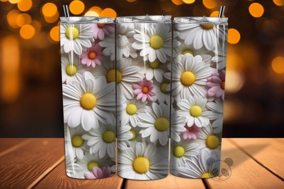 3D Daisy Flower Seamless Pattern 3: A Modern Design Solution for Creative Professionals