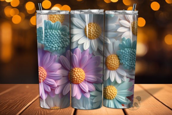 3D Daisy Flower Seamless Pattern 9: A Versatile Design for Creative Projects