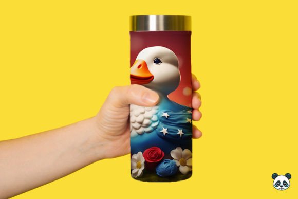 3D Patriotic Duck Tumbler Wrap Png: A Unique Design for Custom Sublimation Projects