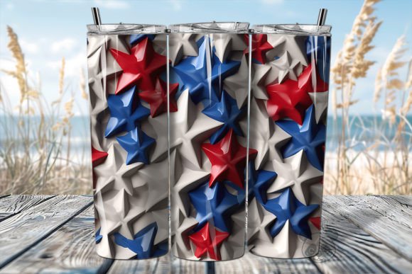 4th of July Stars Seamless Pattern