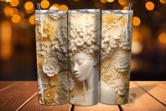 Afro Women 3D Tumbler Wrap PNG