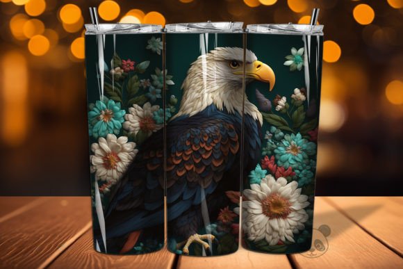 Bald Eagle 3D Embroidered Tumbler Wrap 8: A Versatile Design for Creative and Practical Use