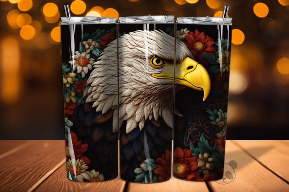 Bald Eagle 3D Embroidered Tumbler Wrap 9: A Unique and Versatile Design for Your Everyday Use