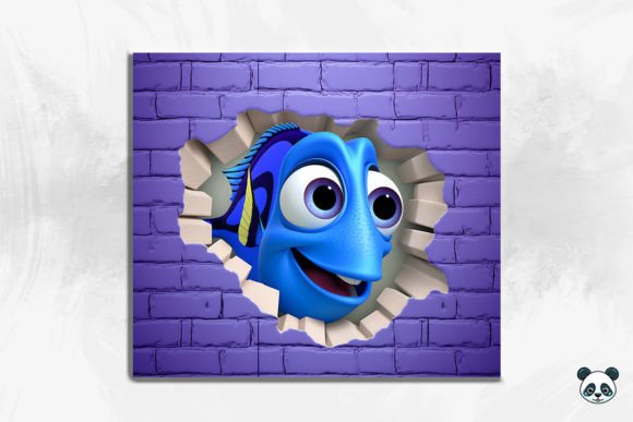 Blue Tang 3D Hole in Wall Tumbler Wrap: A Creative Solution for Personal and Professional Use
