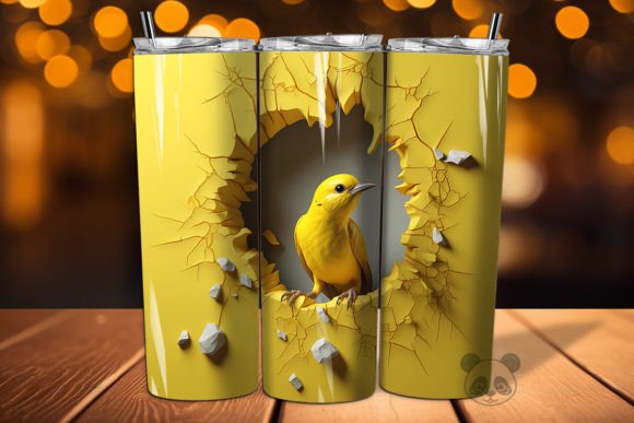 Canary 3D Cracked Hole Tumbler Wrap 1: A Creative Solution for Custom Tumbler Designs