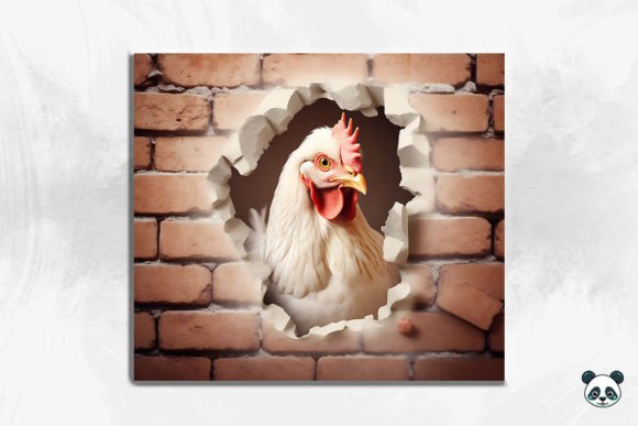Chicken 3D Cracked Hole Tumbler Wrap 1: A Unique Design for Creative Expression