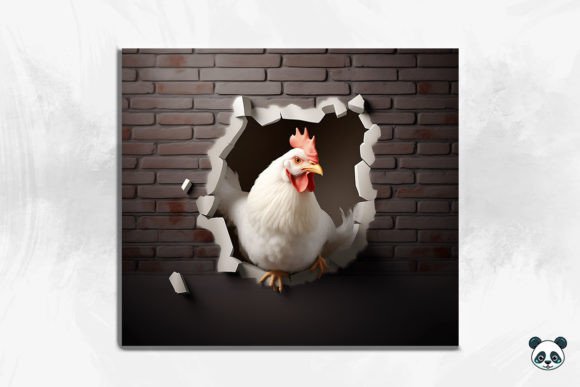 Chicken 3D Cracked Hole Tumbler Wrap: A Unique Design for Sublimation Enthusiasts