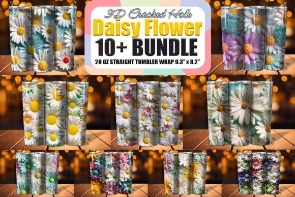 Daisy Flower 3D Seamless Pattern Bundle: A Versatile Digital Design for Modern Creators