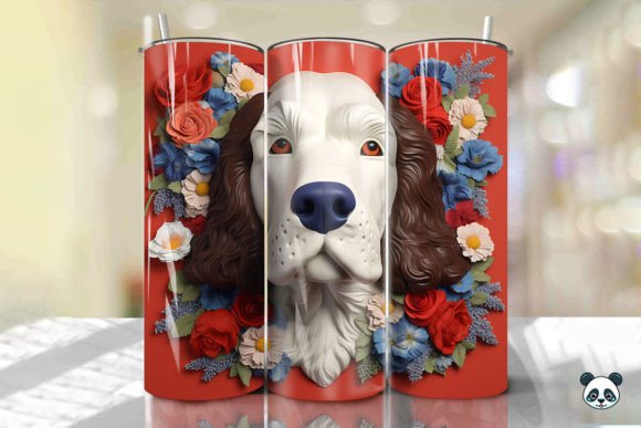 Patriotic 3D English Springer Spaniel
