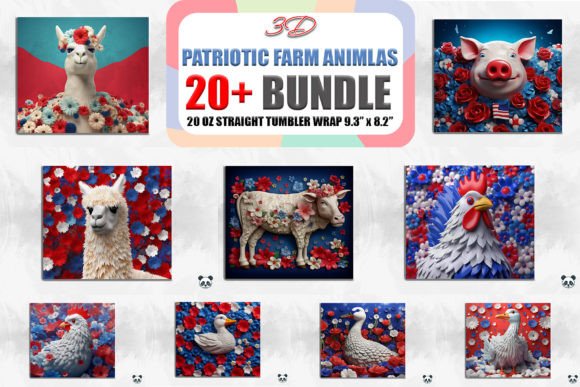 Patriotic Farm Animals Tumbler Bundle: A Creative and Practical Solution for 4th of July Enthusiasts