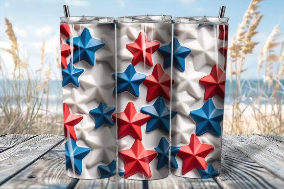 Patriotic Stars Seamless Pattern for Creative Projects and Business Use