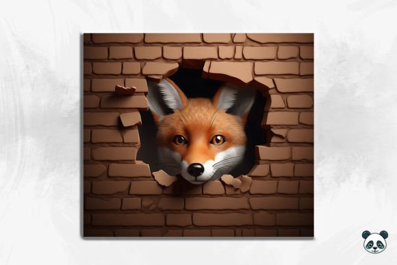 Red Fox 3D Cracked Hole Tumbler Wrap: A Strategic Design for Creative and Business Use