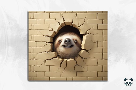 Sloth 3D Cracked Hole Tumbler Wrap 1: A Creative Solution for Custom Tumbler Designs